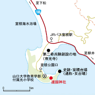 護国神社地図